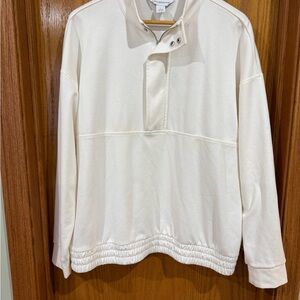 Liz Claiborne Cream Top, size L
